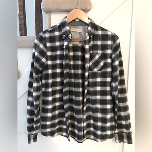 Boys Buffalo Check Flannel Button Down Shirt Size 15 / 16